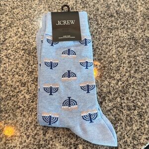 J. Crew Men’s Crew Socks - Menorah